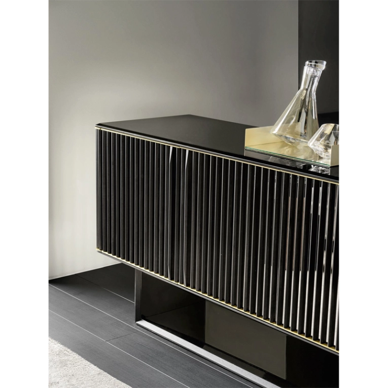 Meuble de rangement 5th AVENUE CREDENCE Chrome noir / Noir GALLOTTI & RADICE
