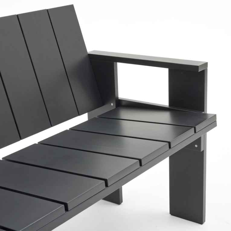 Banc extérieur CRATE LOUNGE Noir HAY