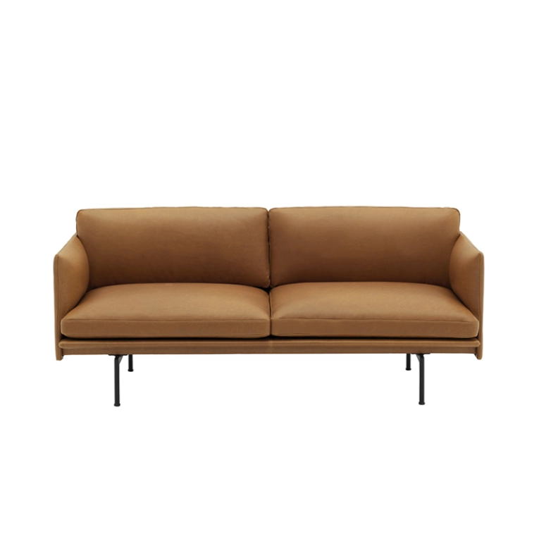 Canapé OUTLINE 2 places Cuir Cognac MUUTO