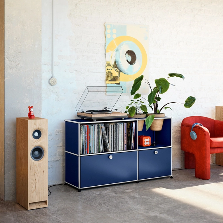 Meuble de rangement USM HALLER M57 Bleu gentiane USM HALLER