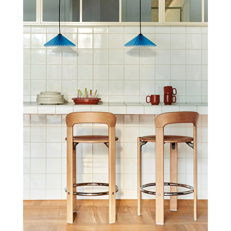 Tabouret haut REY H 65 Hêtre doré HAY