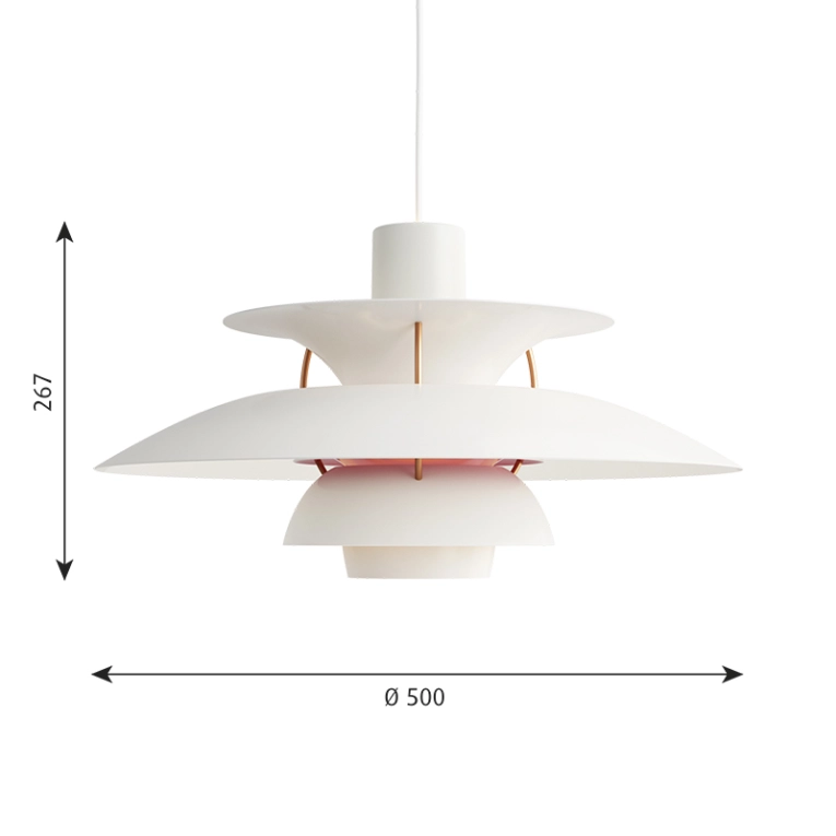Suspension PH 5 Blanc moderne LOUIS POULSEN