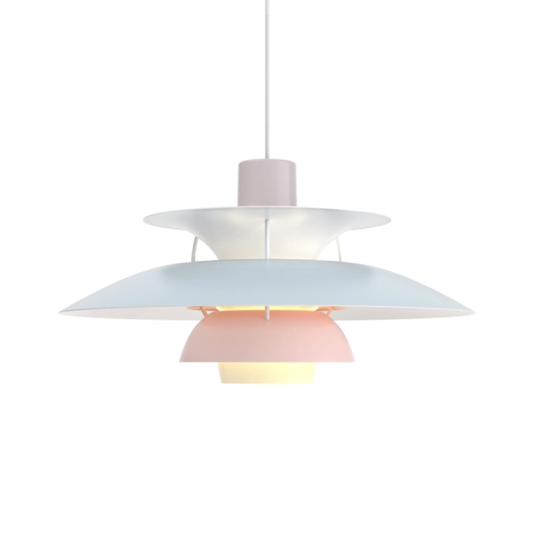 Suspension PH 5 Pastel gris oyster bleu rose LOUIS POULSEN