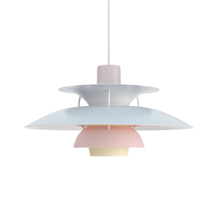 Suspension PH 5 Pastel gris oyster bleu rose LOUIS POULSEN