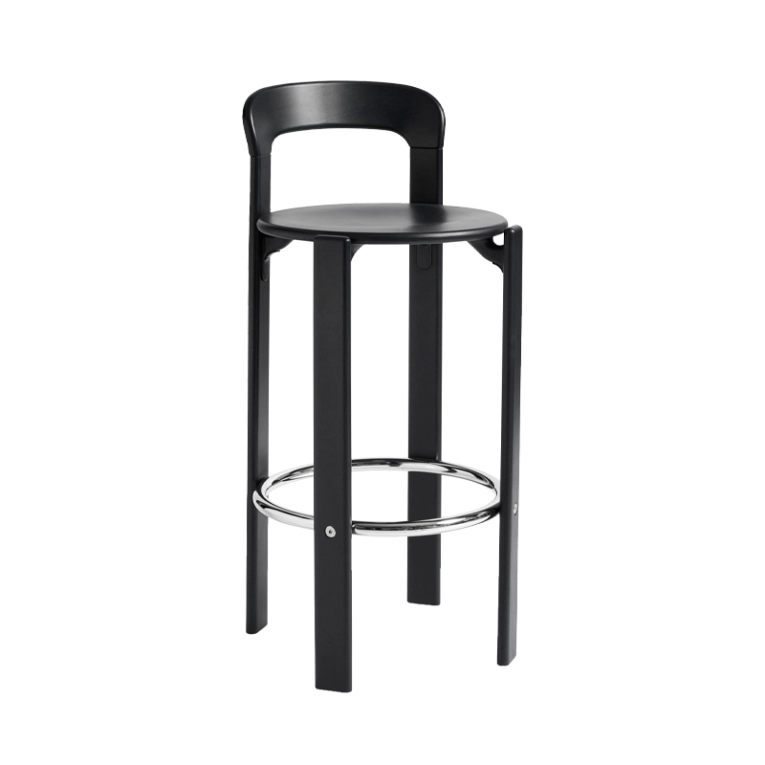 Tabouret haut REY H 75 Noir HAY