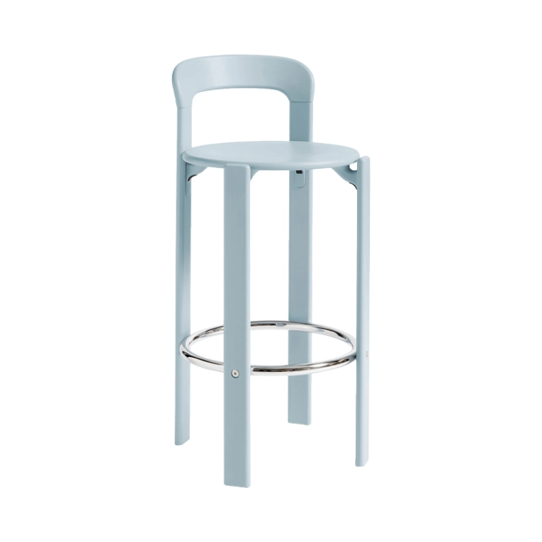 Tabouret haut REY H 75 Bleu ardoise HAY