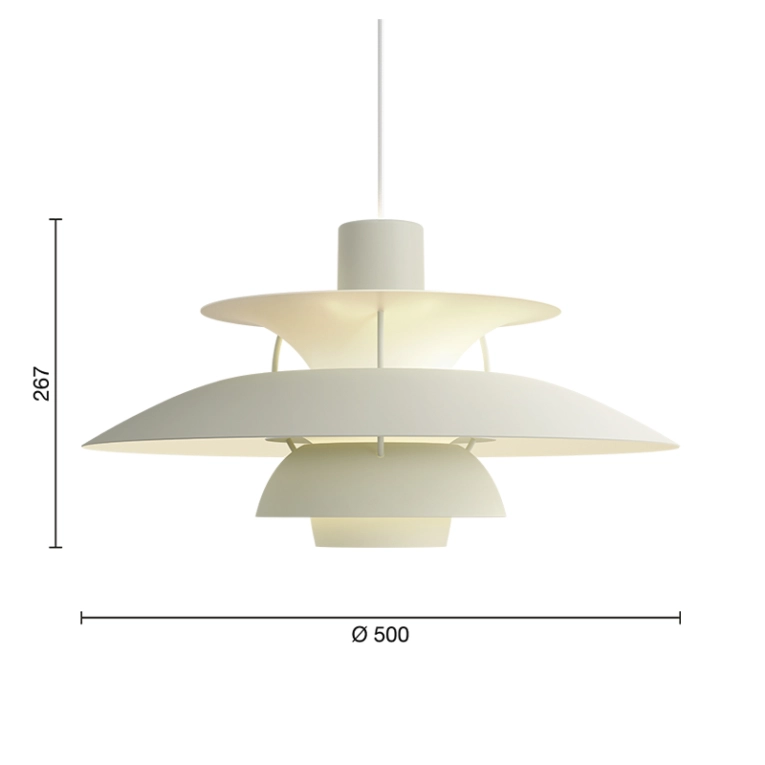 Suspension PH 5 Monochrome Pale Pewter LOUIS POULSEN