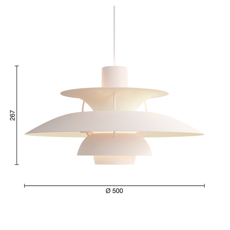 Suspension PH 5 Monochrome Pale Blush LOUIS POULSEN