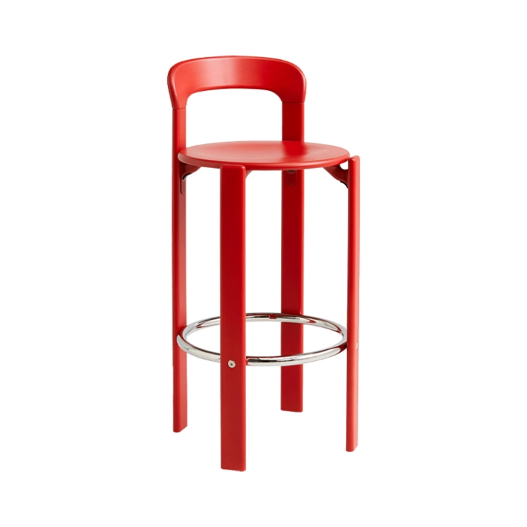 Tabouret haut REY H 75 Rouge scarlet HAY