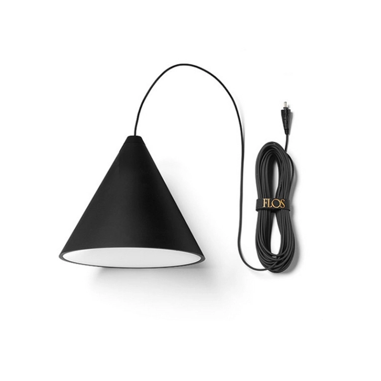 Suspension STRING LIGHT CONE Noir FLOS