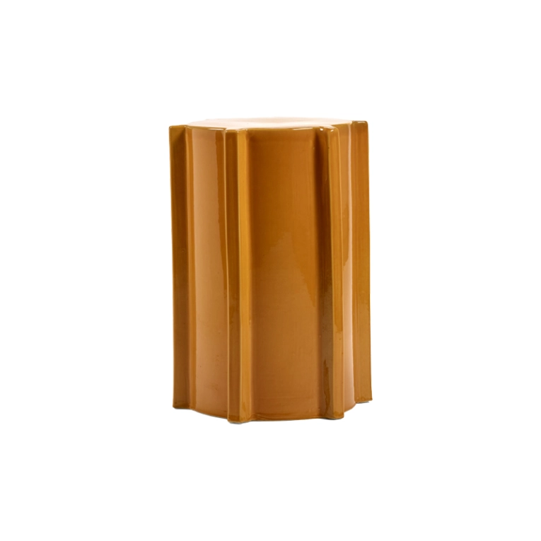 Table d'appoint guéridon PAWN GEOMETRIQUE Jaune SERAX