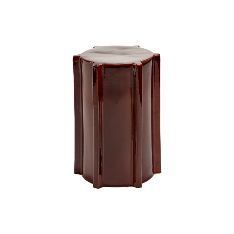 Table d'appoint guéridon PAWN GEOMETRIQUE Marron SERAX