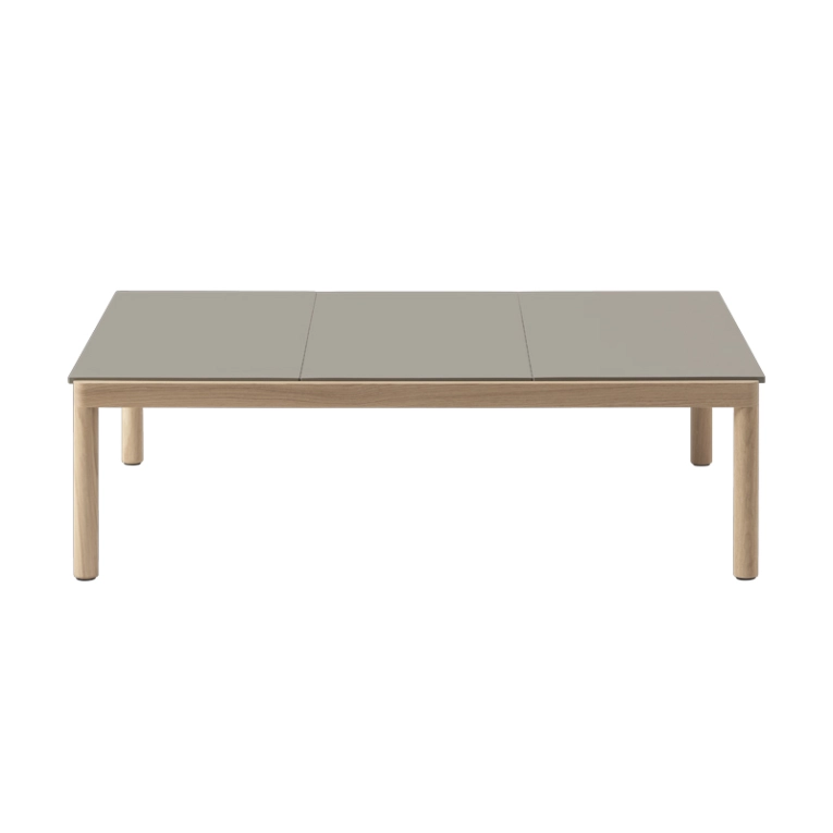 Table basse COUPLE 120x84 Bleu clair / Chêne MUUTO
