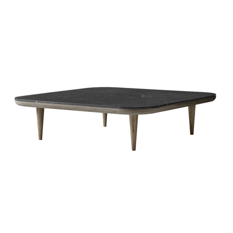 Table basse FLY SC11 Marbre Marquina noir/ chêne fumé AND TRADITION
