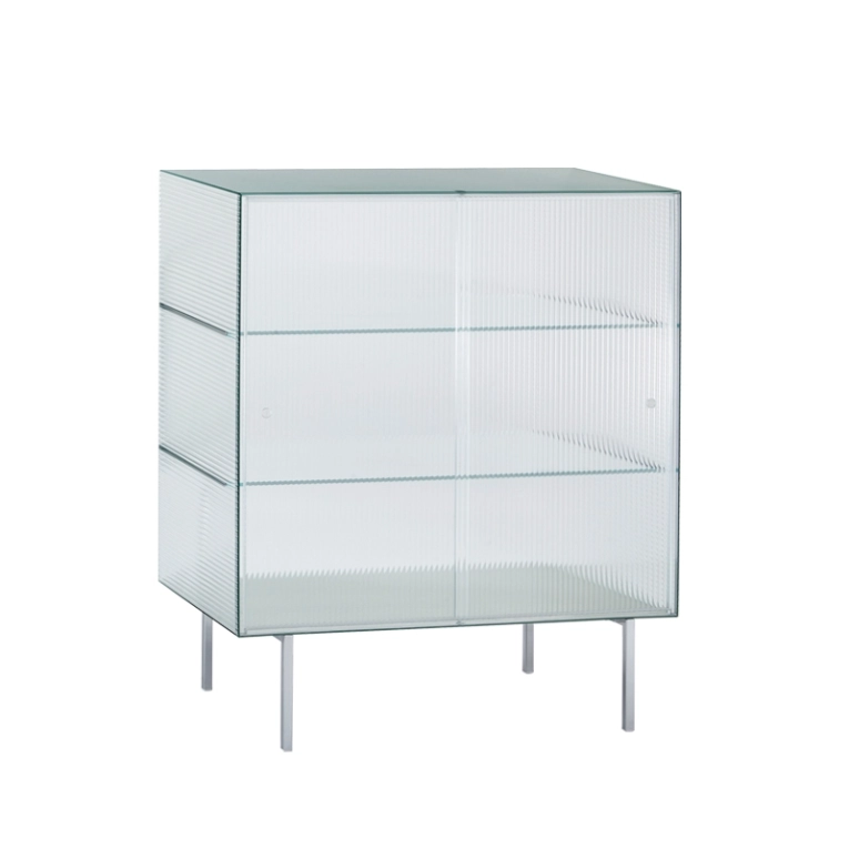 Meuble de rangement COMMODORE Haut Verre rayé GLAS ITALIA