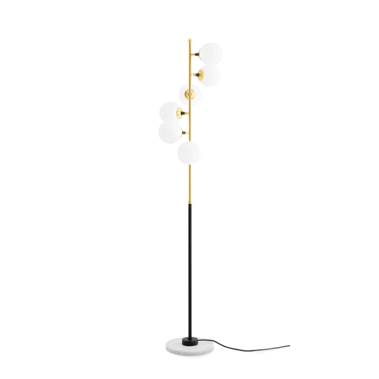 Lampadaire GALASSIA Blanc et or STILNOVO