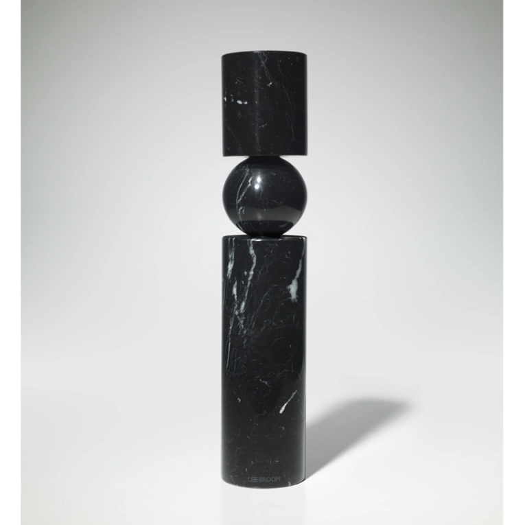 Photophore, bougeoir et bougie Chandelier FULCRUM MARBRE Large Noir LEE BROOM