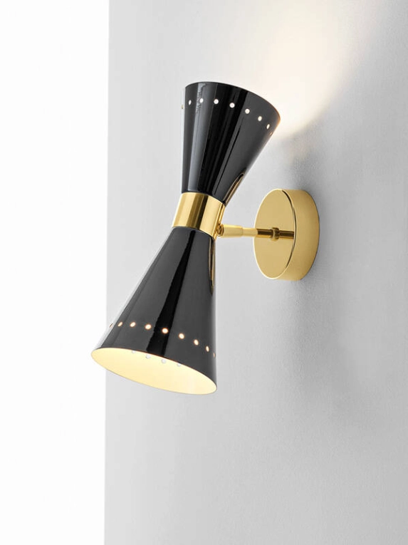 Applique MEGAFONO simple Noir STILNOVO