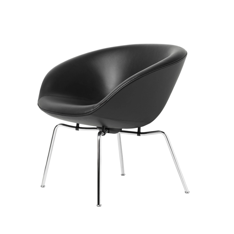 Fauteuil POT Cuir Noir FRITZ HANSEN
