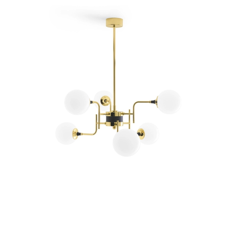 Suspension GALASSIA Ø 90 Laiton/ blanc STILNOVO