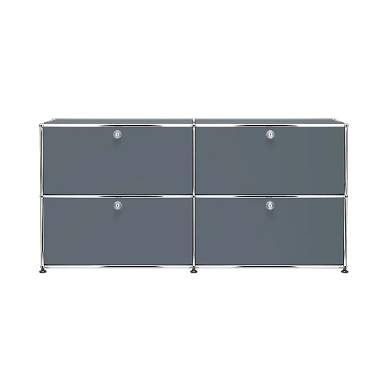 Meuble de rangement USM HALLER E2 Gris moyen USM HALLER