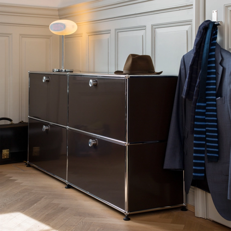 Meuble de rangement USM HALLER E2 Bleu acier USM HALLER