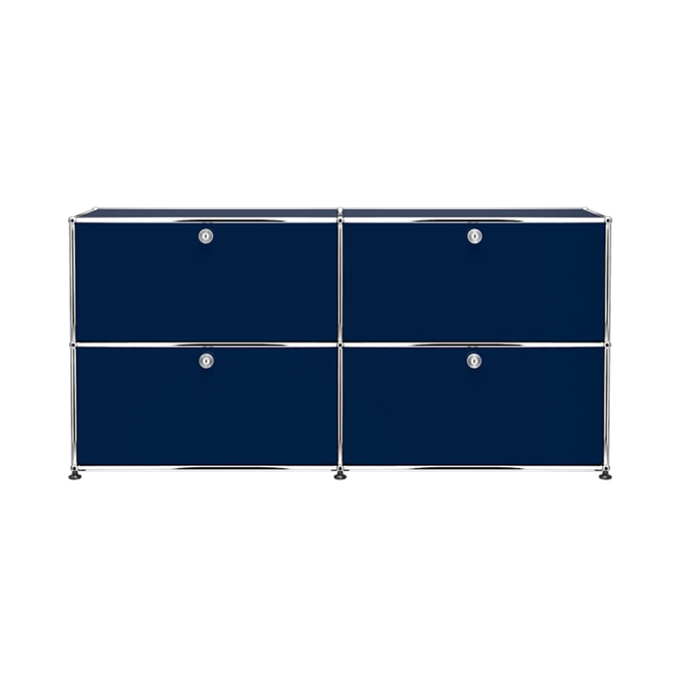 Meuble de rangement USM HALLER E2 Bleu acier USM HALLER