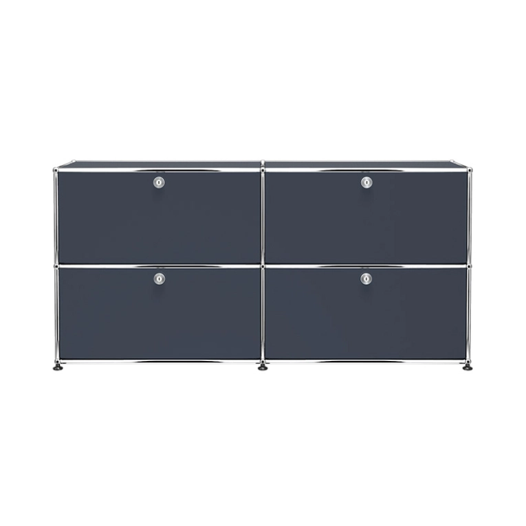 Meuble de rangement USM HALLER E2 Anthracite USM HALLER