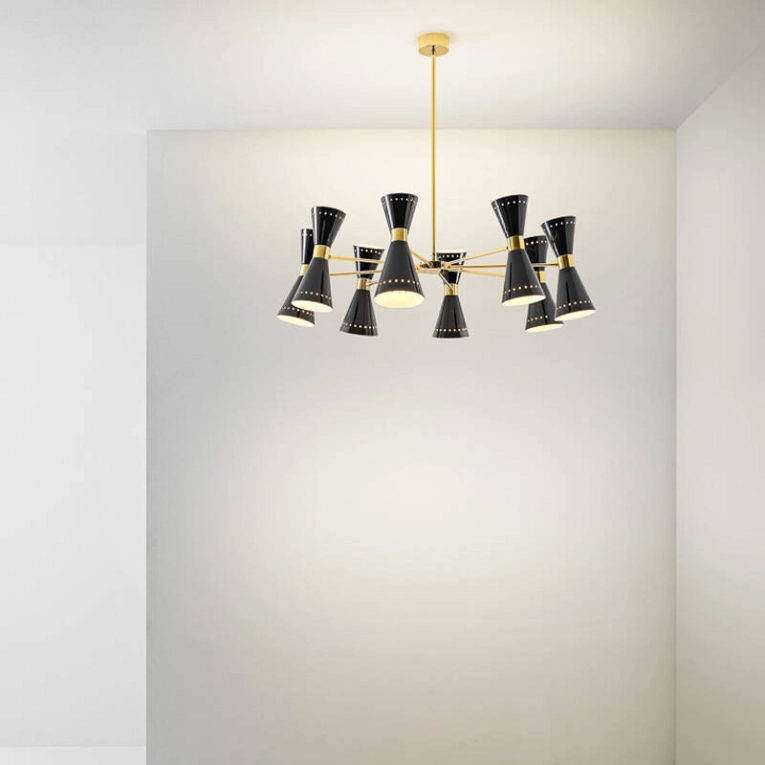 Suspension MEGAFONO Ø 99 Noir STILNOVO