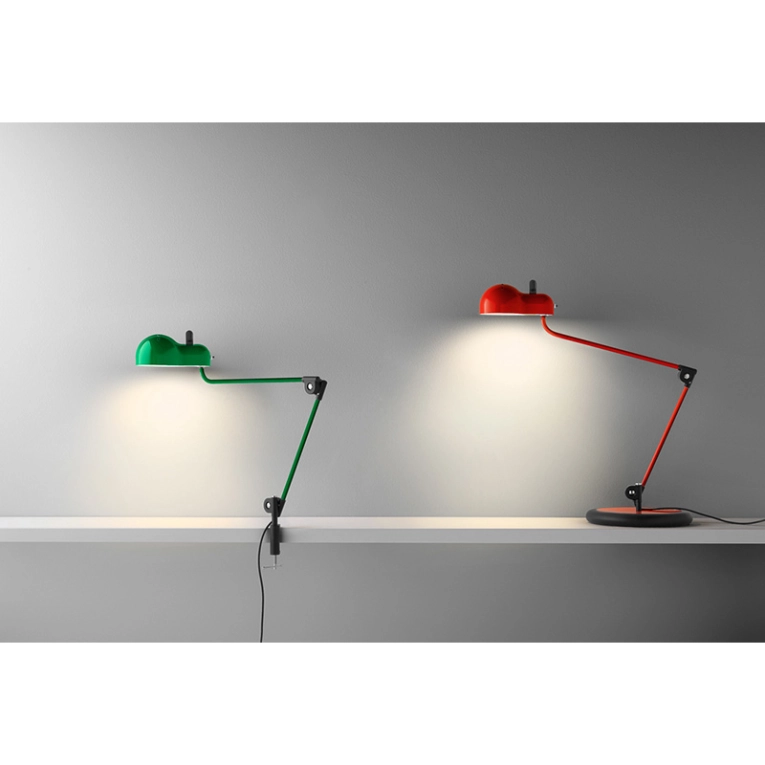 Lampe de bureau TOPO à pince Rouge STILNOVO