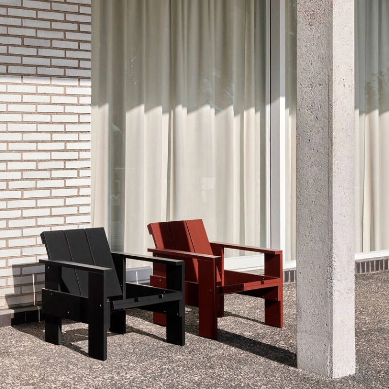 Fauteuil extérieur Fauteuil CRATE Rouge fer HAY
