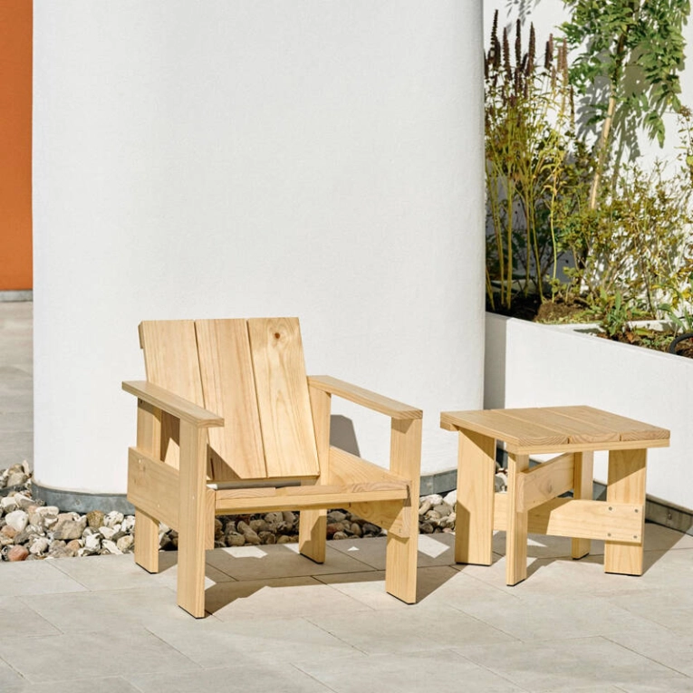 Fauteuil extérieur Fauteuil CRATE Pin HAY