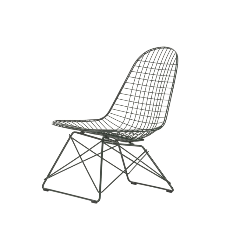 Fauteuil EAMES WIRE CHAIR LKR Vert foncé VITRA