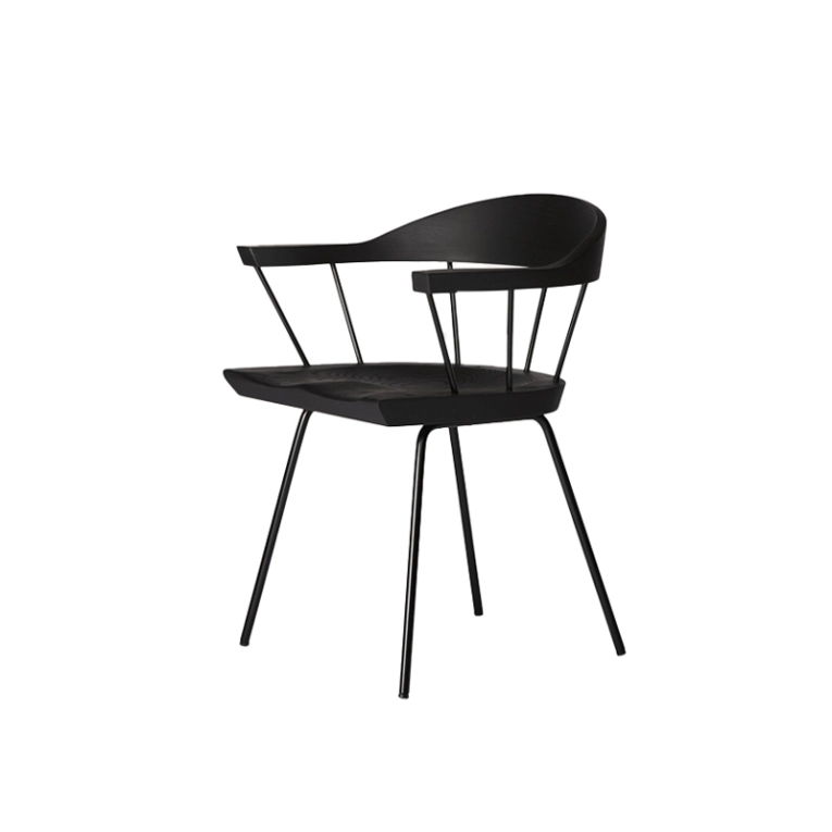 Chaise SPINDLE Frêne ébène/ noir BASSAMFELLOWS