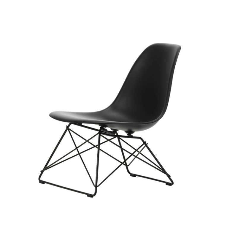 Fauteuil EAMES PLASTIC CHAIR LSR Noir RE/ noir finition époxy VITRA