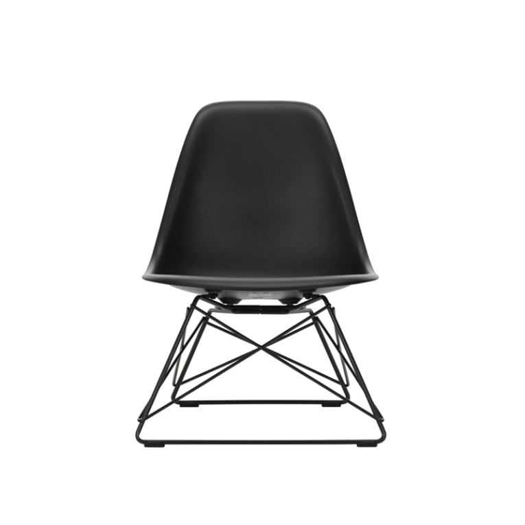 Fauteuil EAMES PLASTIC CHAIR LSR Noir RE/ noir finition époxy VITRA