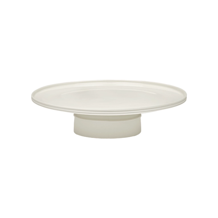 Plateau, plat Plat de service haut DUNE Blanc albâtre SERAX