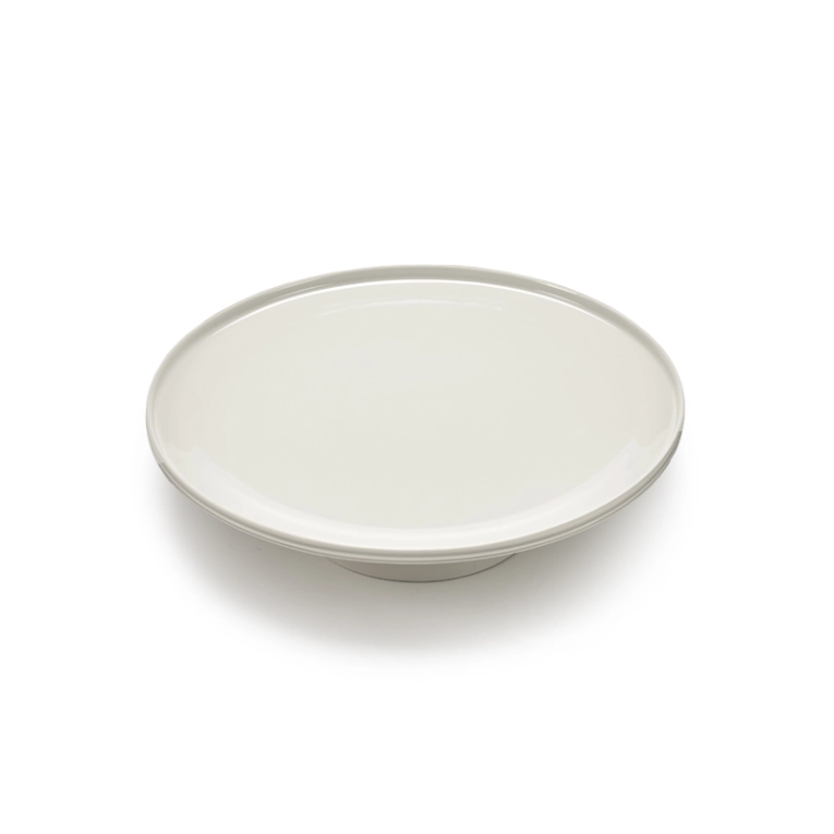Plateau, plat Plat de service haut DUNE Blanc albâtre SERAX