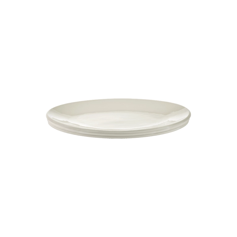 Plateau, plat Plat de service oval DUNE S Blanc albâtre SERAX