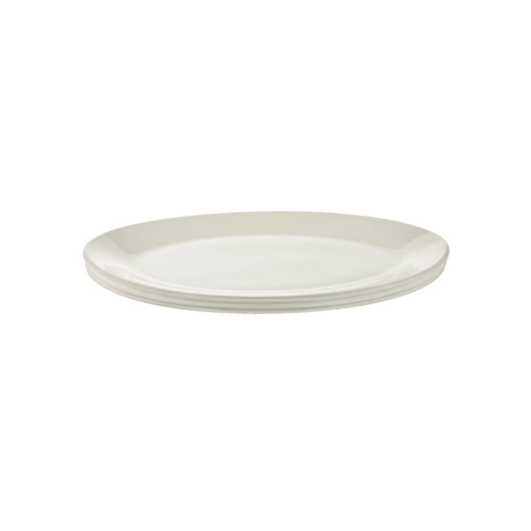 Plateau, plat Plat de service oval DUNE L Blanc albâtre SERAX