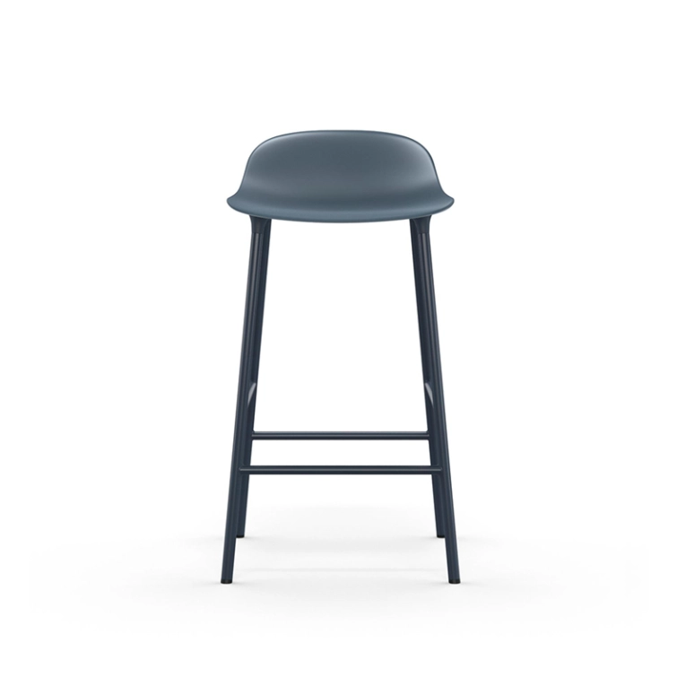 Tabouret haut FORM BARSTOOL pieds acier Bleu Normann Copenhagen