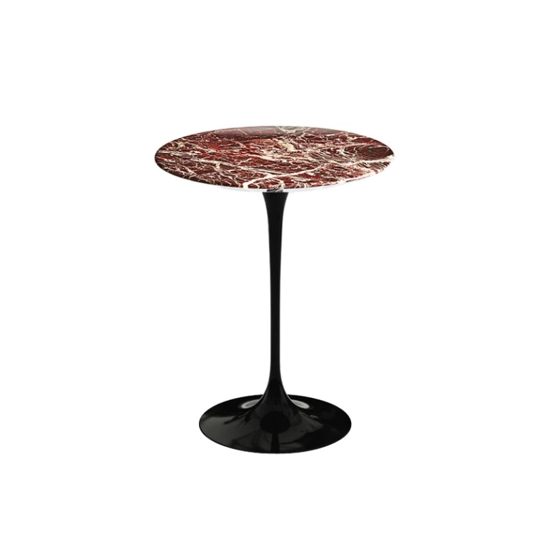 Table d'appoint guéridon SAARINEN marbre Rosso Rubino KNOLL
