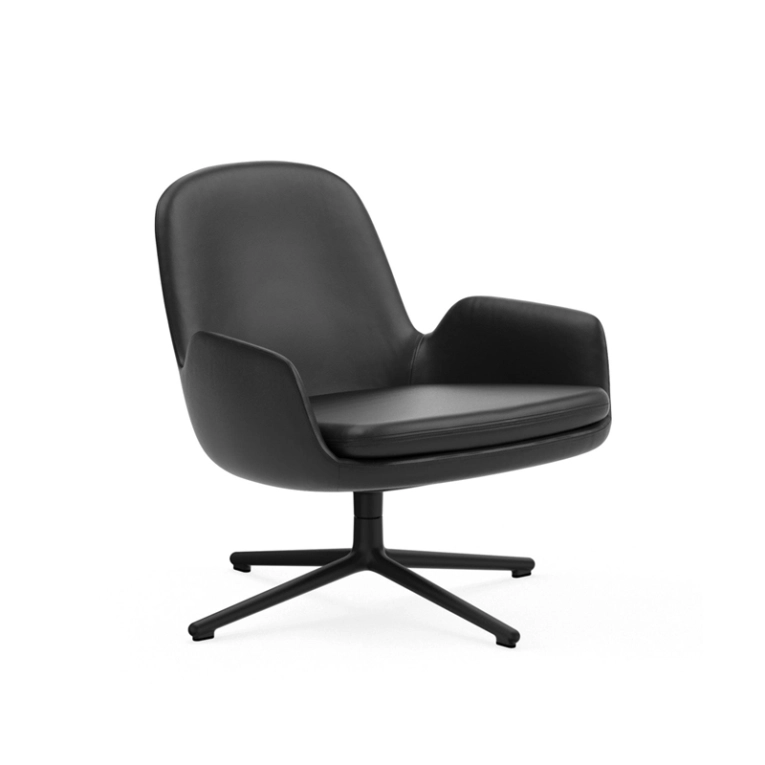 Fauteuil ERA LOW pivotant Noir Normann Copenhagen
