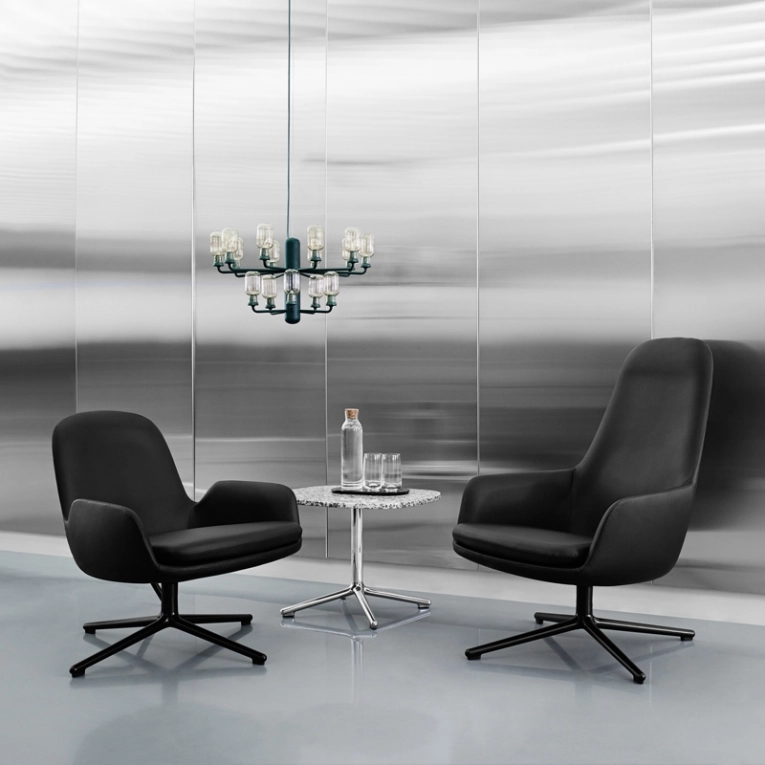 Fauteuil ERA LOW pivotant Noir Normann Copenhagen