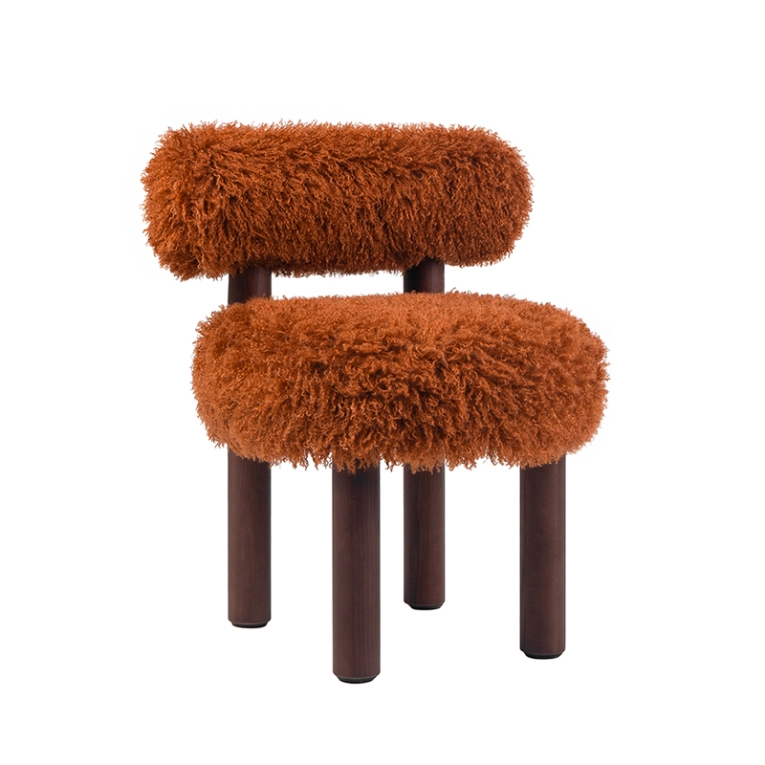 Chaise GROPIUS CS2 FLUFFY Azur cotonneux Mordore/ frêne marron NOOM HOME