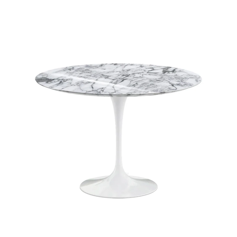 Table SAARINEN Ø 107 Marbre Arabescato brillant KNOLL