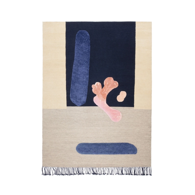 Tapis Tapis RUDE BITS IN SPACE Bleu foncé CC-TAPIS