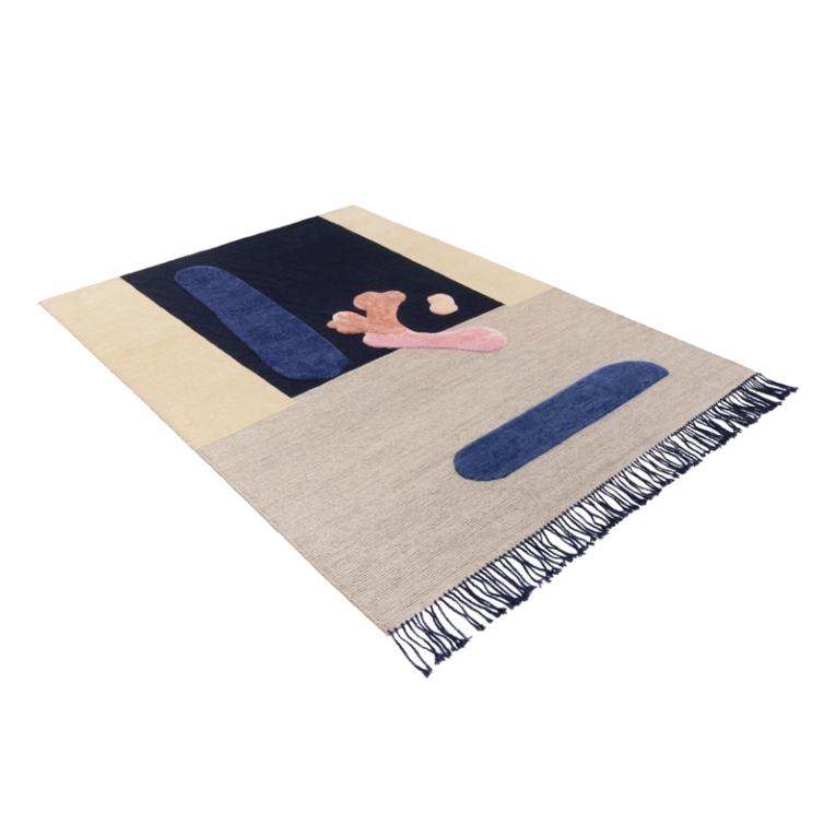 Tapis Tapis RUDE BITS IN SPACE Bleu foncé CC-TAPIS