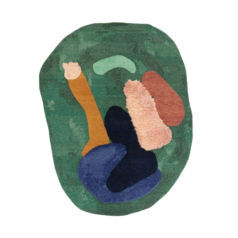 Tapis Tapis RUDE TONGUE AND CHEEK Vert foncé CC-TAPIS