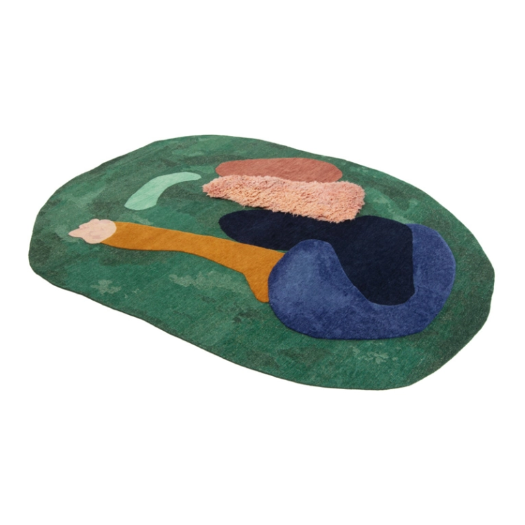 Tapis Tapis RUDE TONGUE AND CHEEK Vert foncé CC-TAPIS